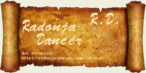 Radonja Dancer vizit kartica